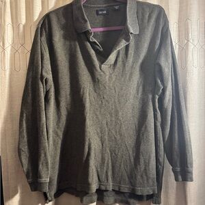Izod Men’s Olive Knit Polo Shirt 100% cotton